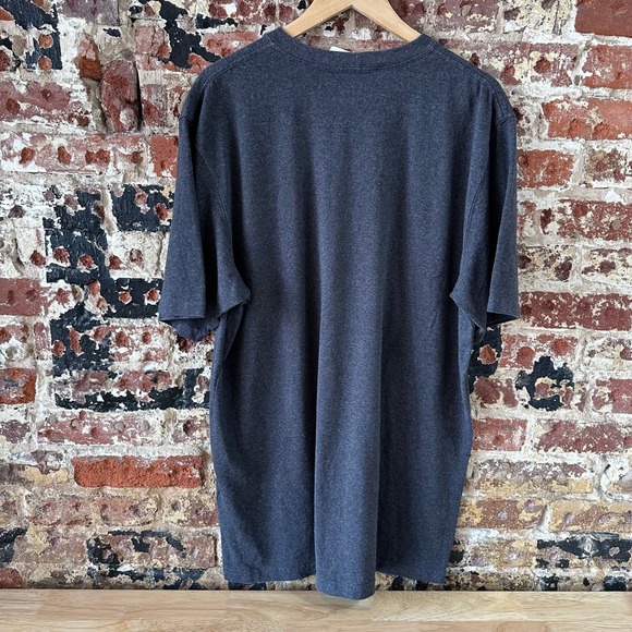 Carhartt Men's Large Tall Original Fit Short Sleeve Shirt Gray logo - Picture 4 of 10